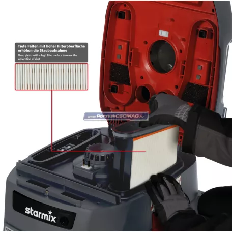Ipari porszívó Starmix ISC iPulse L 1635 TOP EWS