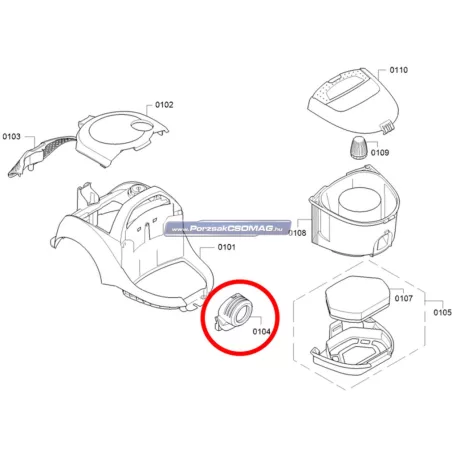 Adapter Bosch Porszívó oldali BGS2U... 10000778