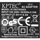 Akkumulátor töltő 27V 0,5A 13,5W porszívóhoz 12019021