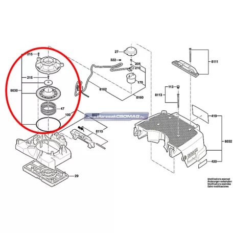 Szeleptányér Bosch GAS55 1.607.000.F50