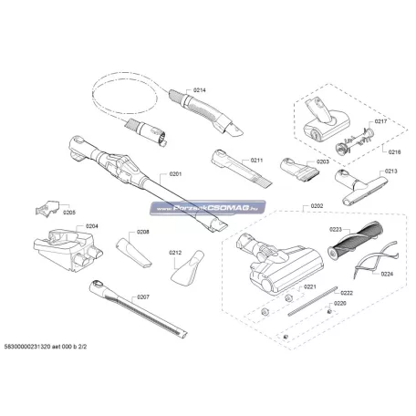 Turbo kefés porszívófej Bosch 40mm 17002957-17008529