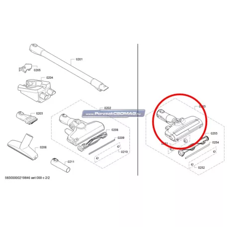 Turbó kefés porszívófej Bosch Unlimited 6 ...17004296