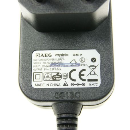 Akkumulátor töltő 8V 0,2A 1,6W porszívóhoz 4055498929