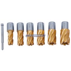   HSS-magfúró készlet CDS, TiN-bevonattal, 14 - 24 mm, fúrási mélység: 25 mm