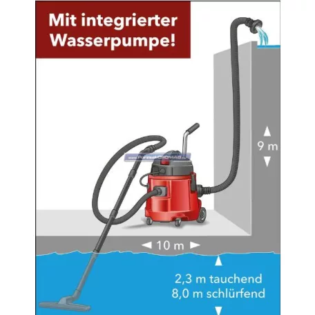 VCE 50 WET Nedves porszívó integrált vízszivattyúval, 50 liter
