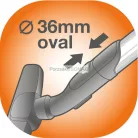 Padló porszívófej Electrolux 36mm ovális ZE112 9001677864