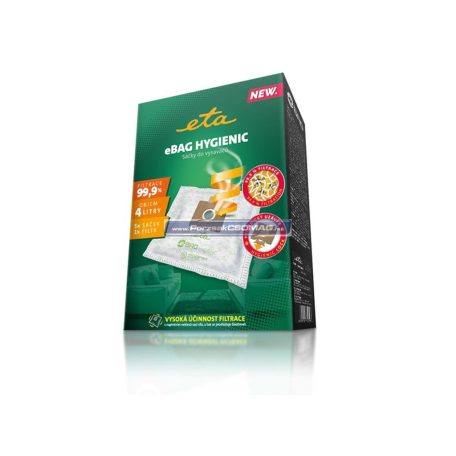 Porzsák eBag HYGENIC 5db+1filter/csomag ETA mikroszálas 960068010