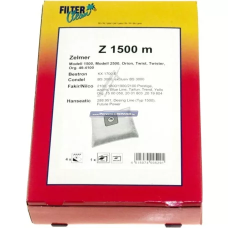 Porzsák Z1500M 4db/csomag mikroszálas
