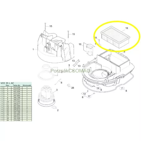 Lamellás szűrő Flex 337.692