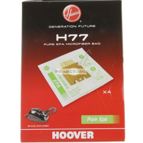 Mikroszálas porzsák HOOVER H77 4db/csomag