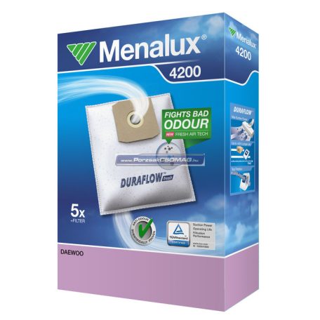 Porzsák 5db/csomag Menalux 4200 Duraflow mikroszálas Daewo Y17
