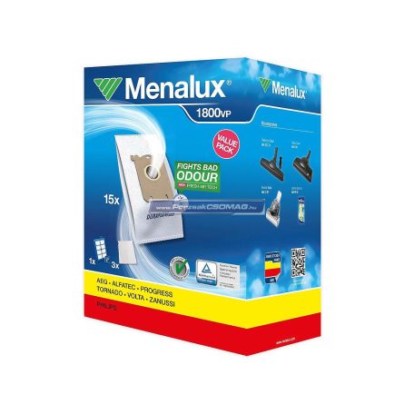 Menalux1800VP porzsák 15db+1db HEPA filter+3db motorfilter/csomag S-bag mikroszálas