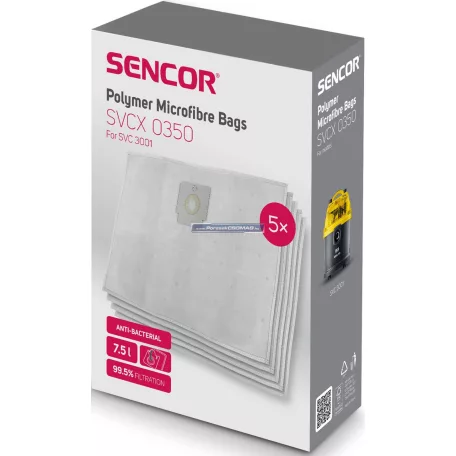 Porzsák SVC3001, SVCX0350 5db/csomag ETA, Sencor,