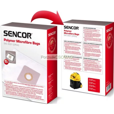 Porzsák SVC3001, SVCX0350 5db/csomag ETA, Sencor,