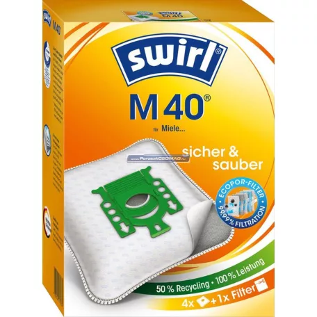 Porzsák SWIRL M40 4db/csomag, Antiallergén, mikroszálas
