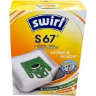 Porzsák SWIRL S67 4db/csomag + 1db mikroszűrő, Antiallergén, mikroszálas BBZ41FGALL kompatibilis