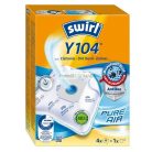 Porzsák SWIRL Y104 4db/csomag + 1db mikroszűrő, Antiallergén, mikroszálas