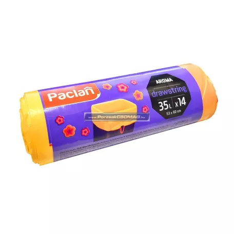 Szemeteszsák 35L (14db/tekercs) 53cmx60cm 15my Paclan Zárszalagos Illatos
