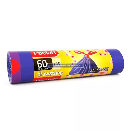 Szemeteszsák 60L (10db/tekercs) 63cmx71cm Paclan Zárszalagos Illatos