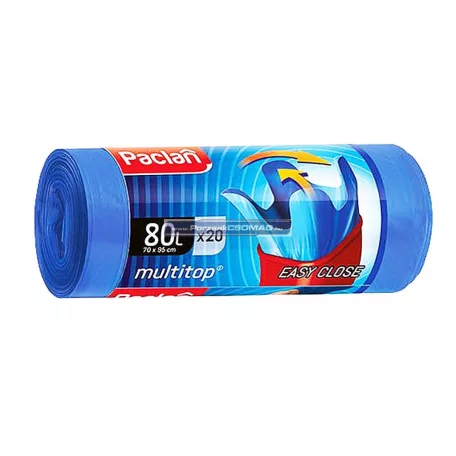Szemeteszsák 80L (20db/tekercs) 70cmx95cm 23my Paclan Multi-Top