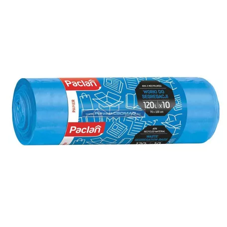 Szelektív Papír Gyűjtő Szemeteszsák 120L (10db/tekercs) 70cmx110cm 17my